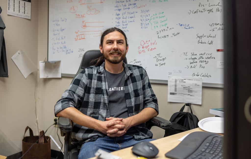 Seth sitting at desk