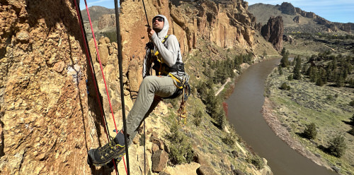 Man climbing at Smith Rock