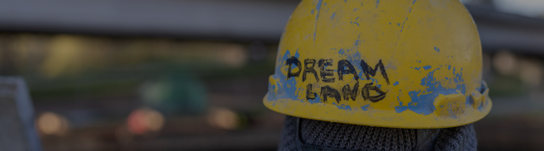 Worker with a hard hat