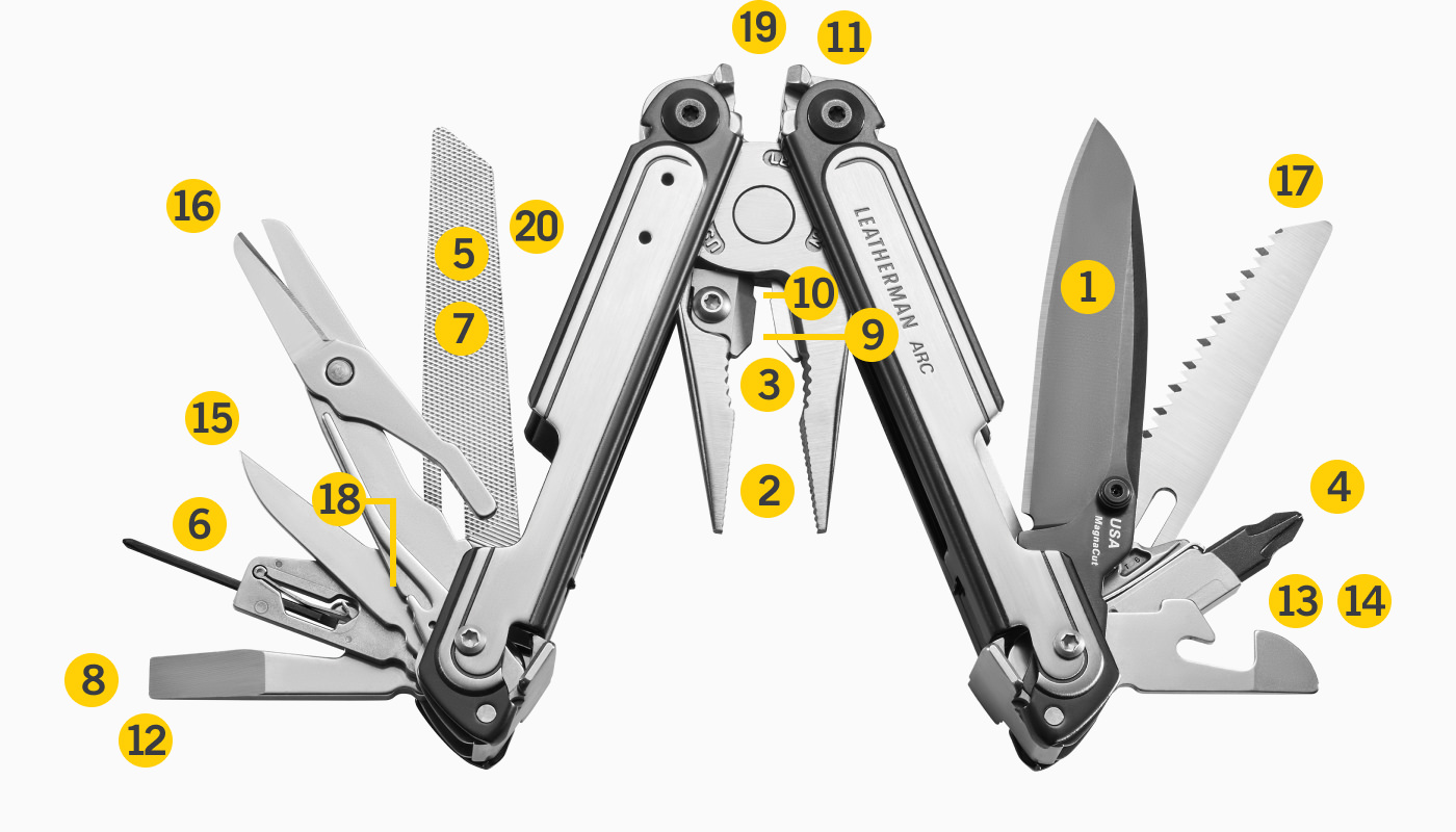 Leatherman ARC, Multi Tool, 20 Tools, MagnaCut Steel, Engravable